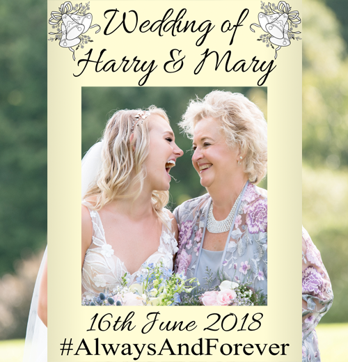 wedding selfie frame